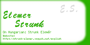 elemer strunk business card
